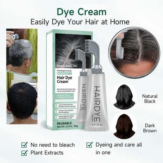 Unisex Grey Coverage Hair Dye with Hair Care