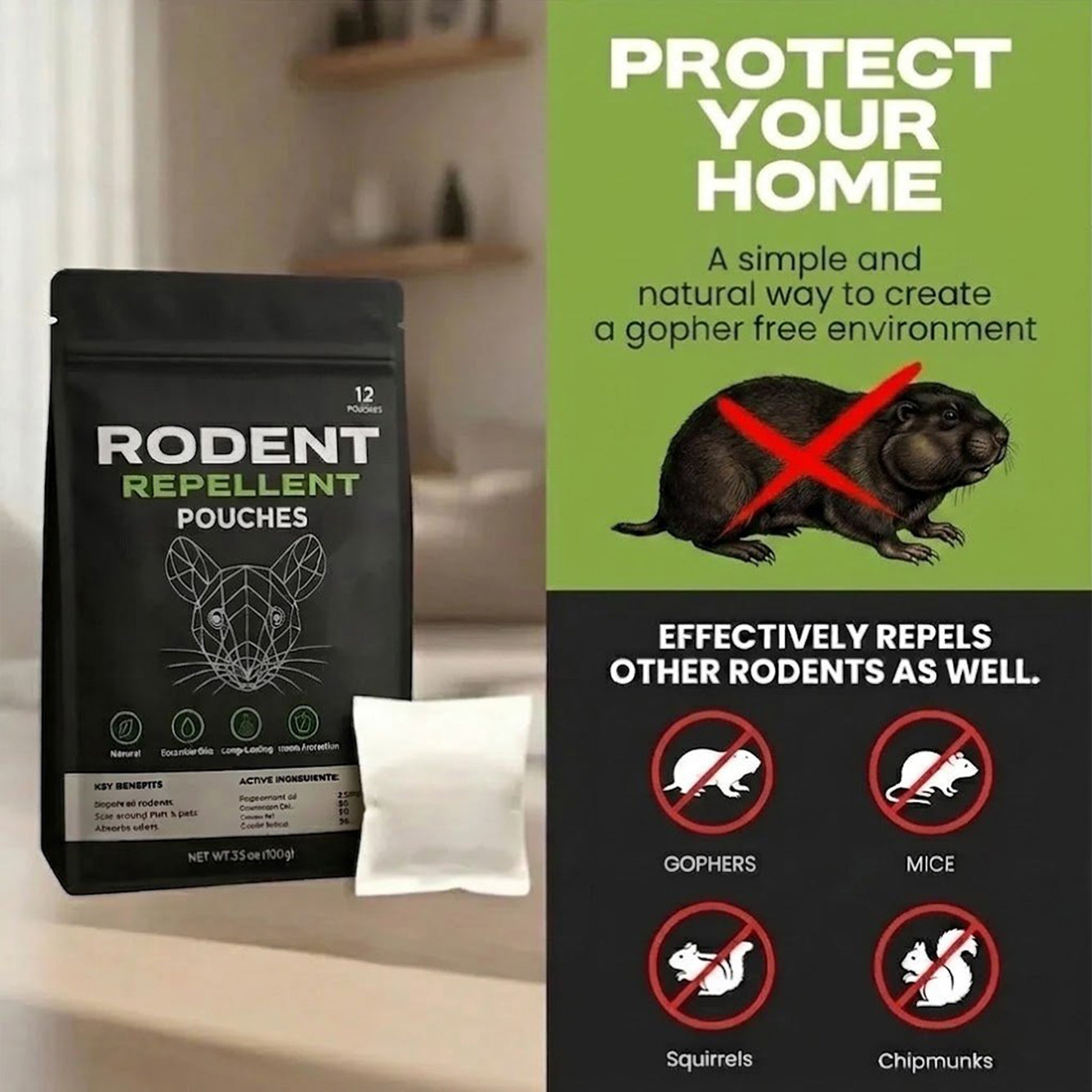 Place These Pouches - And Watch TheGophers Permanently Disappear