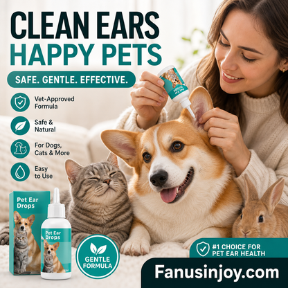 🐱🐶 Gentle Pet Ear Cleansing Drops—Say Goodbye to Outer Ear Canal Diseases