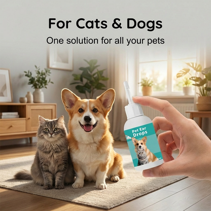 🐱🐶 Gentle Pet Ear Cleansing Drops—Say Goodbye to Outer Ear Canal Diseases