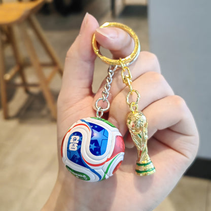2026 USA - CANADA - MEXICO Soccer Ball Keychain, Pu Football Trophy Pendant Bag Charm Exquisite Souvenir for Fans Gifts Party Favors