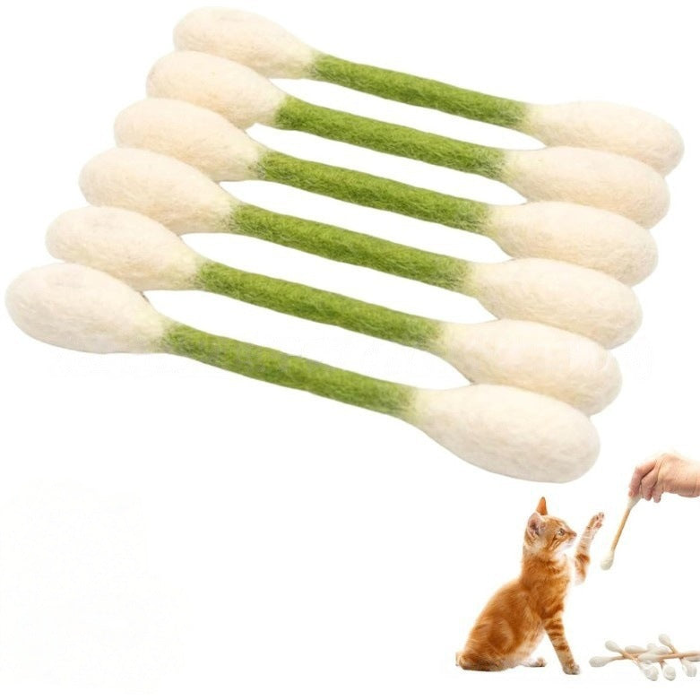 🐱Giant Cotton Swab Shaped Felt Cat Chew Toys