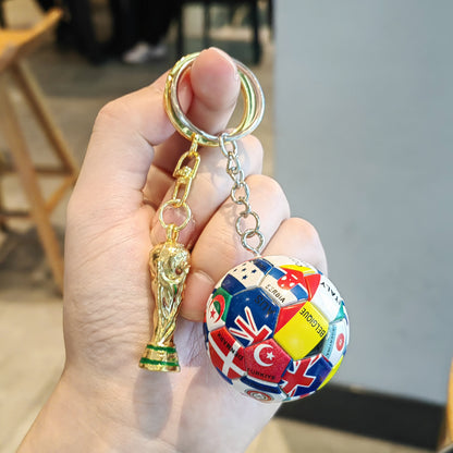 2026 USA - CANADA - MEXICO Soccer Ball Keychain, Pu Football Trophy Pendant Bag Charm Exquisite Souvenir for Fans Gifts Party Favors