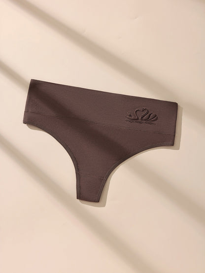 High Waist Seamless T‑Back Thongs for Women
