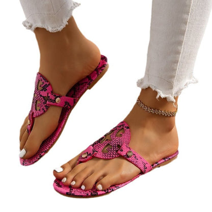 Women's Fashionable Plain Color Slide Sandals, Casual Comfortable Flat Sandals,Boho Casual Sandals
