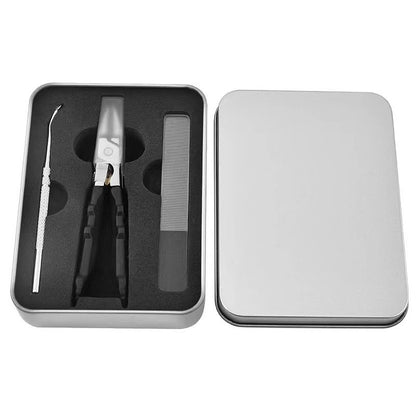 Black Anti-Slip Grip Gear Lock Nail Clipper with Ultra-Sharp Tips for Precise Access to Nail Grooves