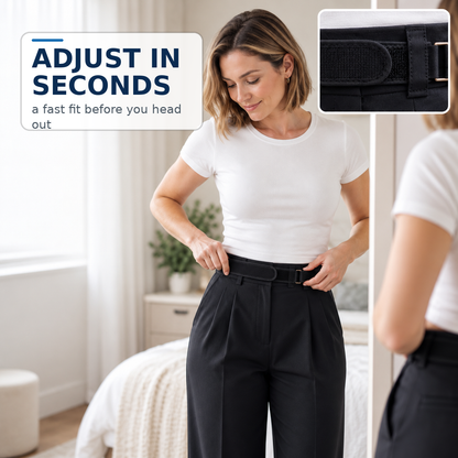 Buckle-Free Elastic Waist Adjuster – No-Sew Instant Fit Belt for Men & Women