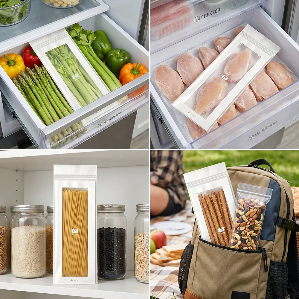🔥Reusable Long Food Storage Bags Keep Food Fresh Longer. Organize Your Kitchen Smarter.