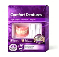 full coverage dentures (upper & lower) + adhesive + color box + other accessories