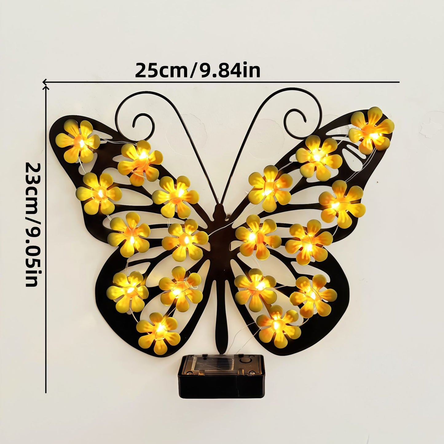 🔥Solar Lights Outdoor Metal Butterfly Wall Decor