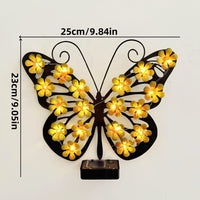 Solar butterfly exterior wall light