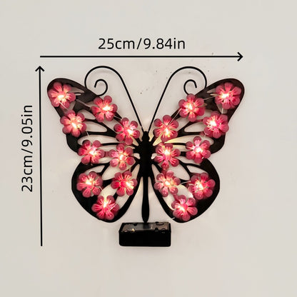 🔥Solar Lights Outdoor Metal Butterfly Wall Decor