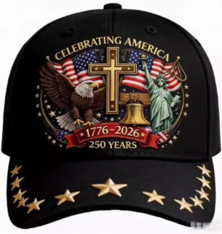🦅Eagle & Liberty & Cross🎆United States 250th Anniversary Hat🧢