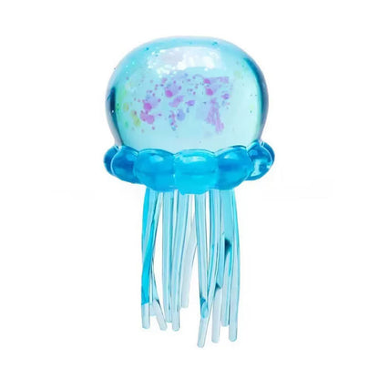 🏆Cute Jellyfish Squishy Toy-Blue, Purple, Pink Glitter Jellyfish Stress Relief Squeeze Toy