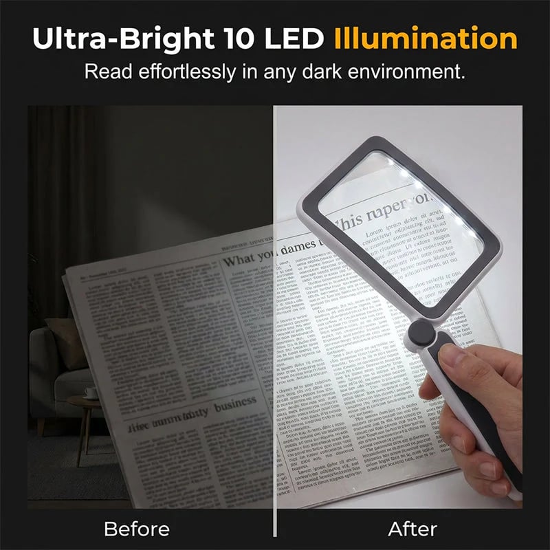 ✨🔍 Folding Handheld Magnifying Glass with Light – Perfect for Reading  🔥