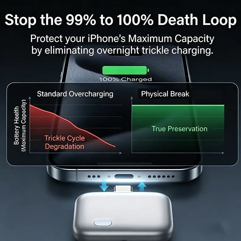 140W Physical Disconnect Battery Guard, Smart Auto‑Stop Charging Accessory