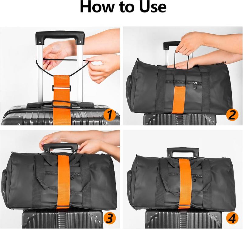 🌈2-Pack Adjustable Luggage Connector Straps – Multi-Use Travel Bag Securing Belts