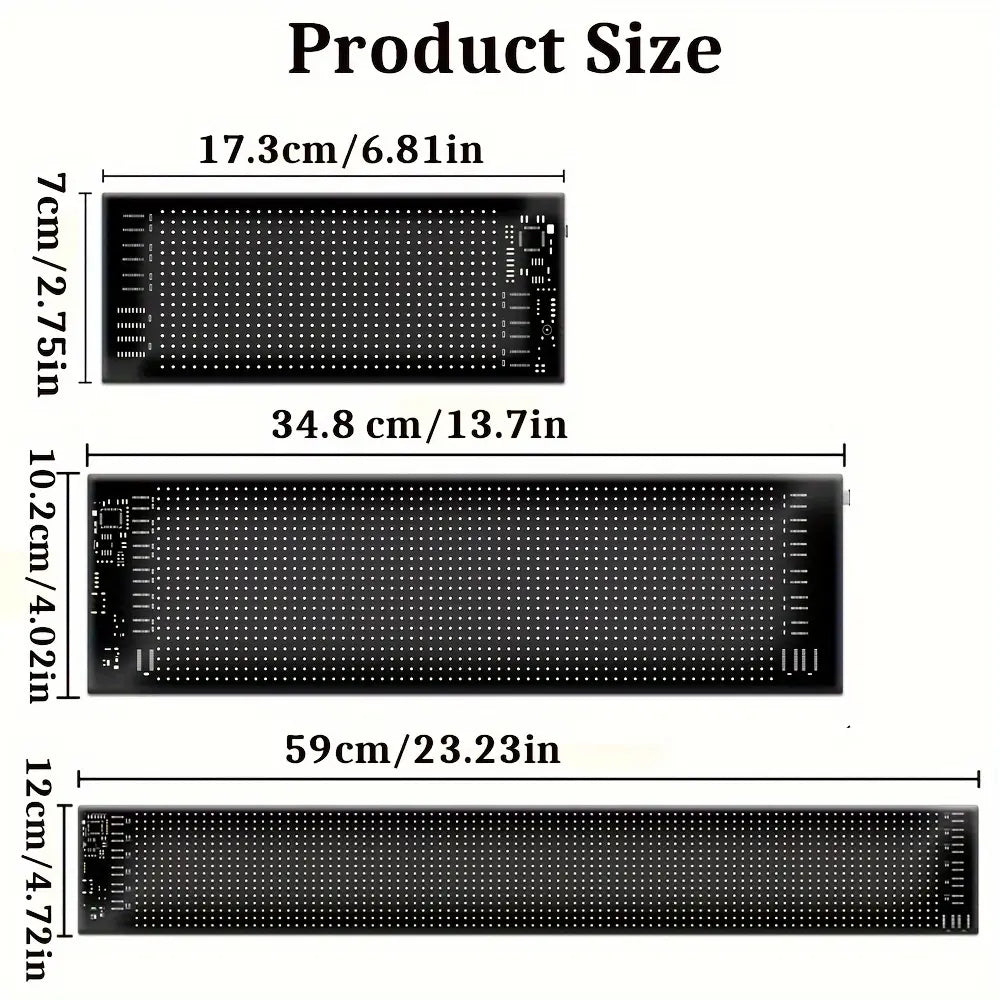 Flexible LED Animated Screen APP Control DIY Custom Light Panel Car Holiday Decor