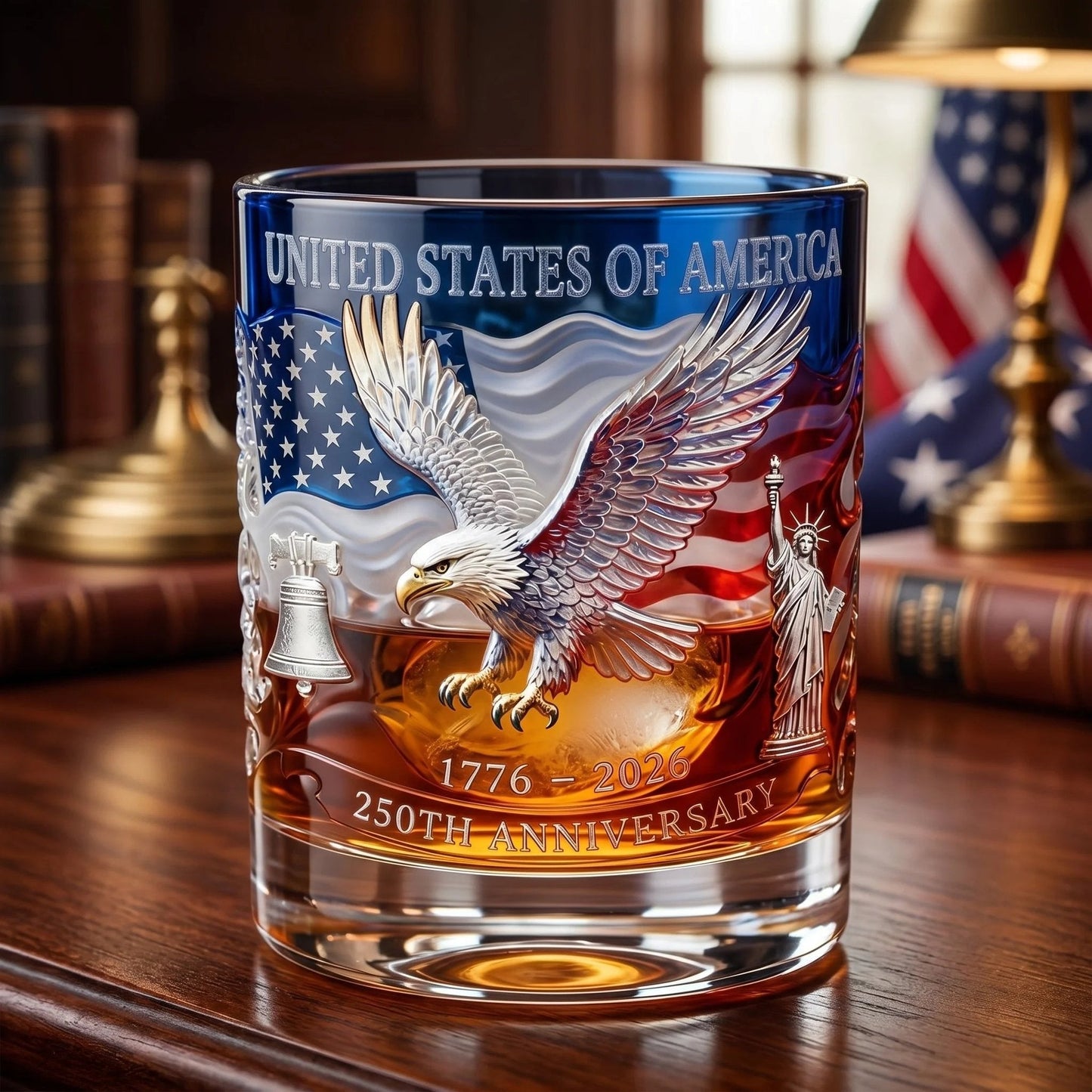 1776‑2026 Patriotic Commemorative Heritage Glass