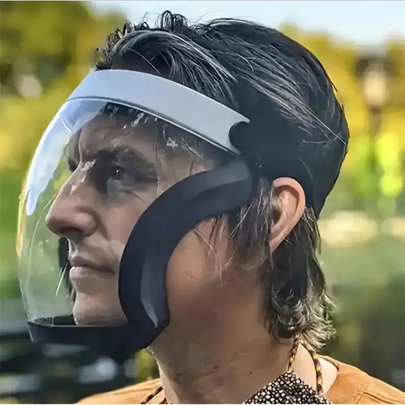 Transparent Adjustable Full-Face Shield | Durable Safety Visor, Heat & Impact Resistant for Work, Kitchen & Outdoor