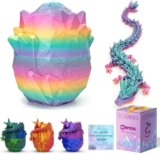 3D Printed Dragon Egg, Easter Eggs Mythical Dragon Eggs with Dragon Inside