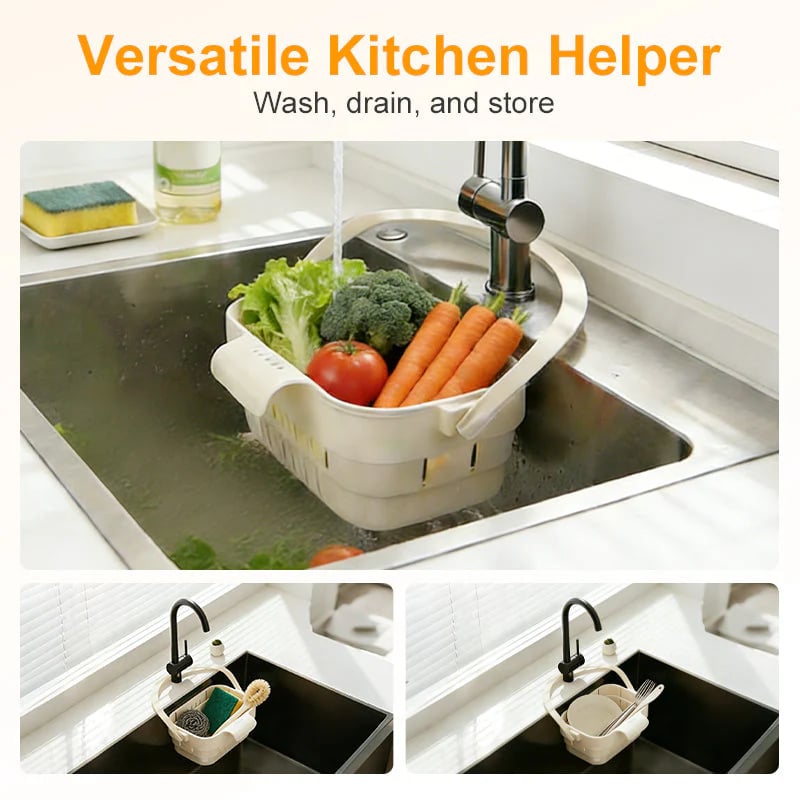 💖🔥Collapsible Faucet-Hanging Sink Strainer Basket