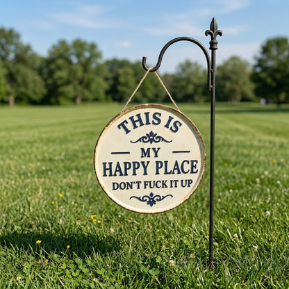 Funny Garden Metal Sign – Vintage Decor