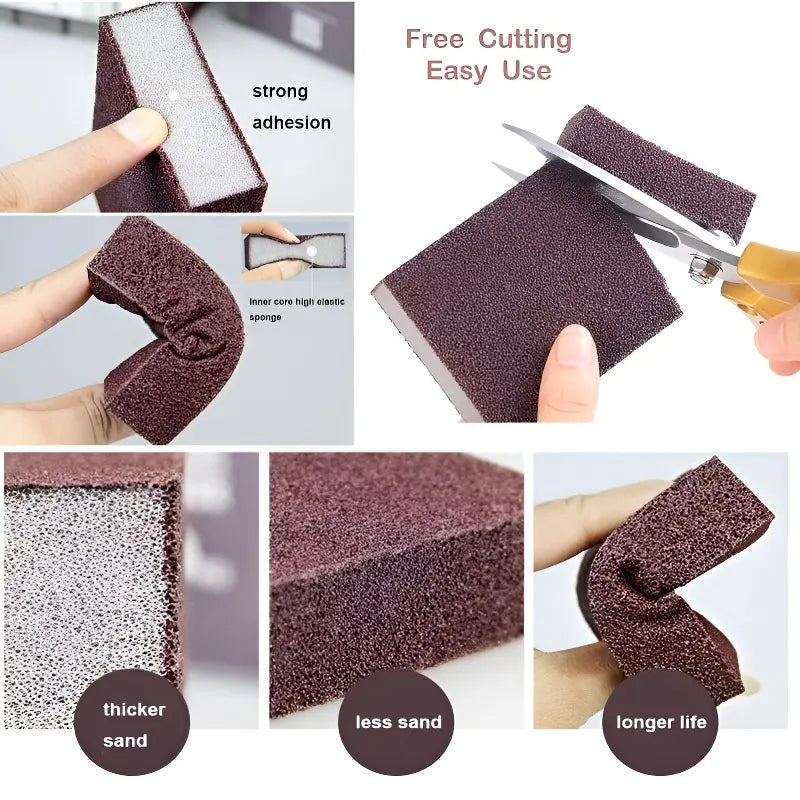 3 Pack Magic Emery Sponge – Rust Remover & Heavy-Duty Kitchen Cleaner