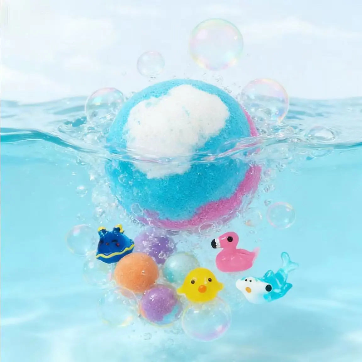 12 Pack Kids Bath Bombs Gift Set with Surprise Toys, Easter Basket Stuffers for Boys & Girls
