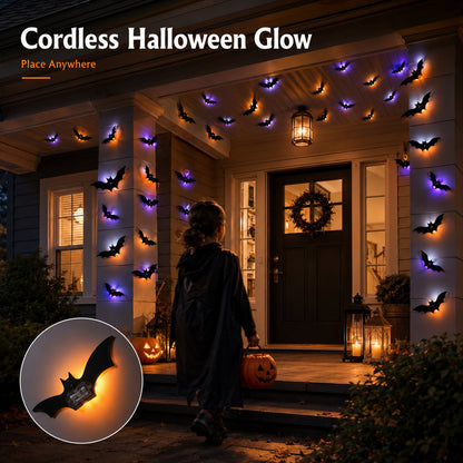 👻🦇3D Bat Light Design LED Decorations, Transform Your Wall Into A Halloween Haunt