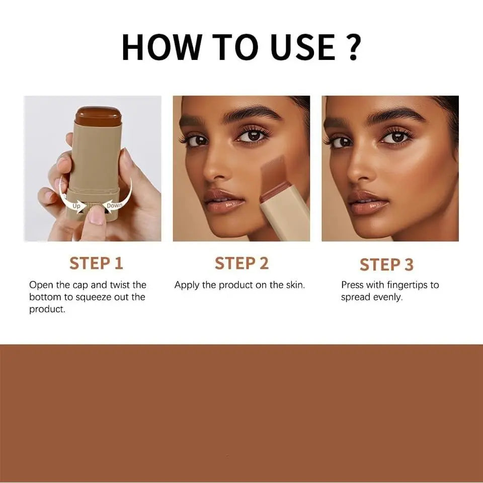 Foundation,Beauty Skin Tint, Full Coverage Serum Skin Tint,4 in 1 Foundation Moisturizing Stick Foundations Face Stick