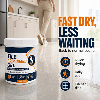 🏠💧Anti-Slip Tile Grip Gel – Reduces Slipperiness on Smooth Tiles, Quick-Dry Formula