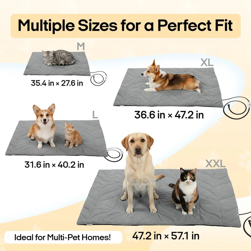 Heated Pet Pad for Dogs & Cats
