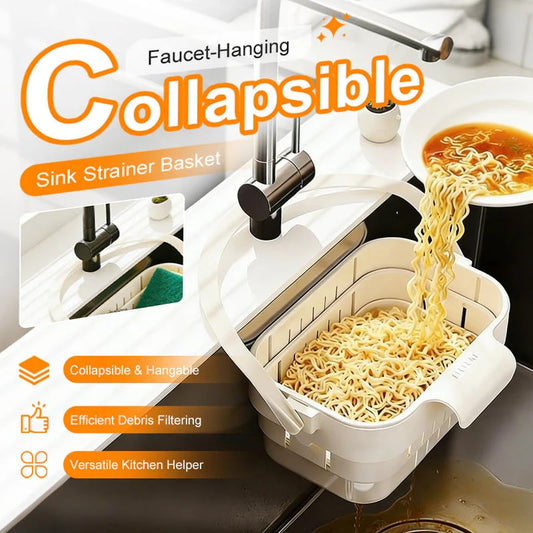 💖🔥Collapsible Faucet-Hanging Sink Strainer Basket