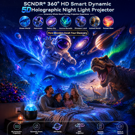 🦖🎁360° Smart Holographic Starry Sky Projector (HD Smart Dynamic 5D)