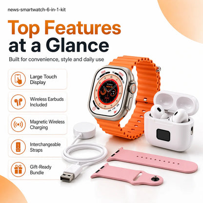 Smartwatch Set with Earbuds – One Set, Everything You Need