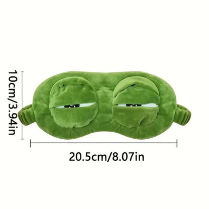 Cute 3D Cartoon Frog Eye Mask, Comfortable Light Blocking Sleep Eyeshade