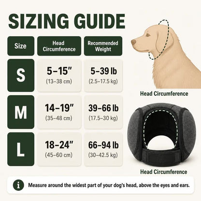 Noise-Reducing Dog Ear Wrap – Soft Comfort Hood for Fireworks, Storms & Loud Events🐶