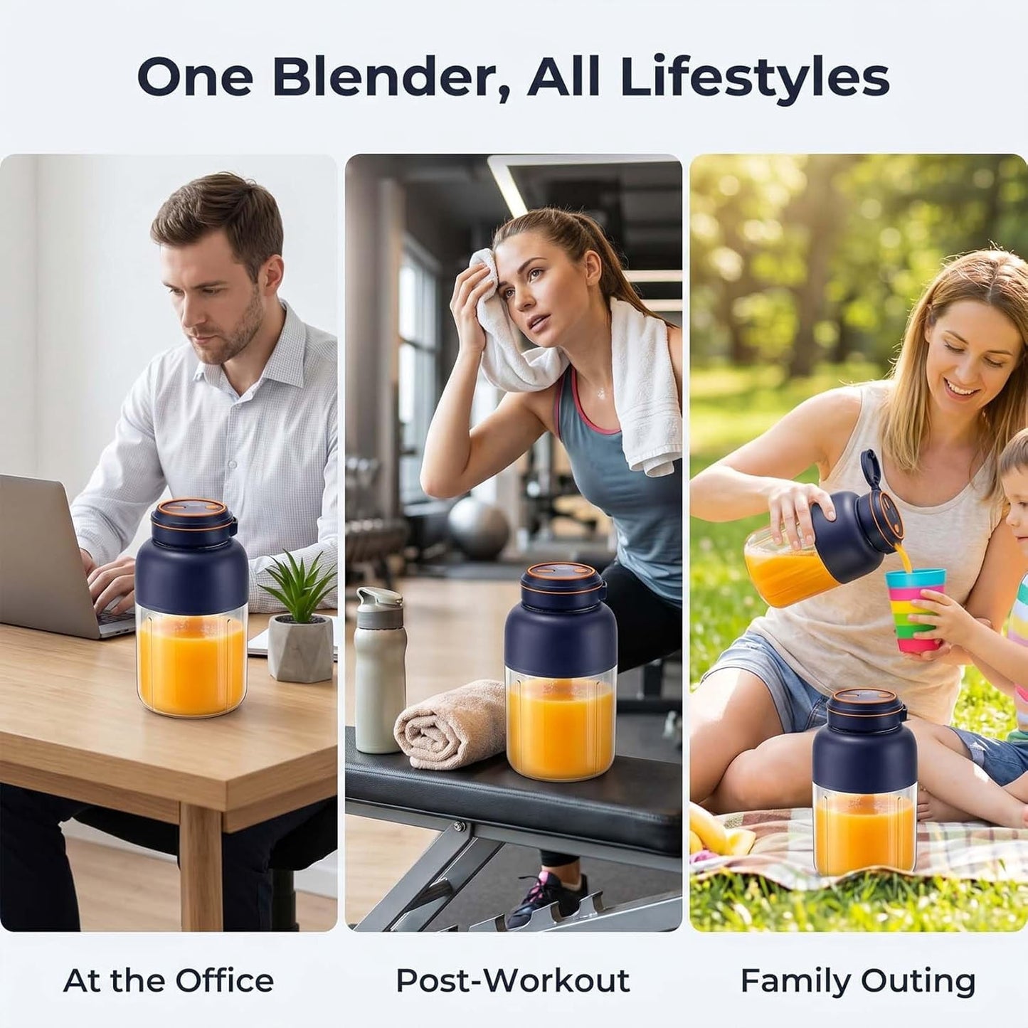 Portable Wireless Juicer Cup 1300ML – Rechargeable USB Personal Blender for Fruits & Vegetables