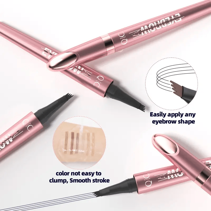 New Waterproof Micro-Fork Eyebrow Pencil, Long-Lasting Brow Pen for Natural Hair-Like Strokes