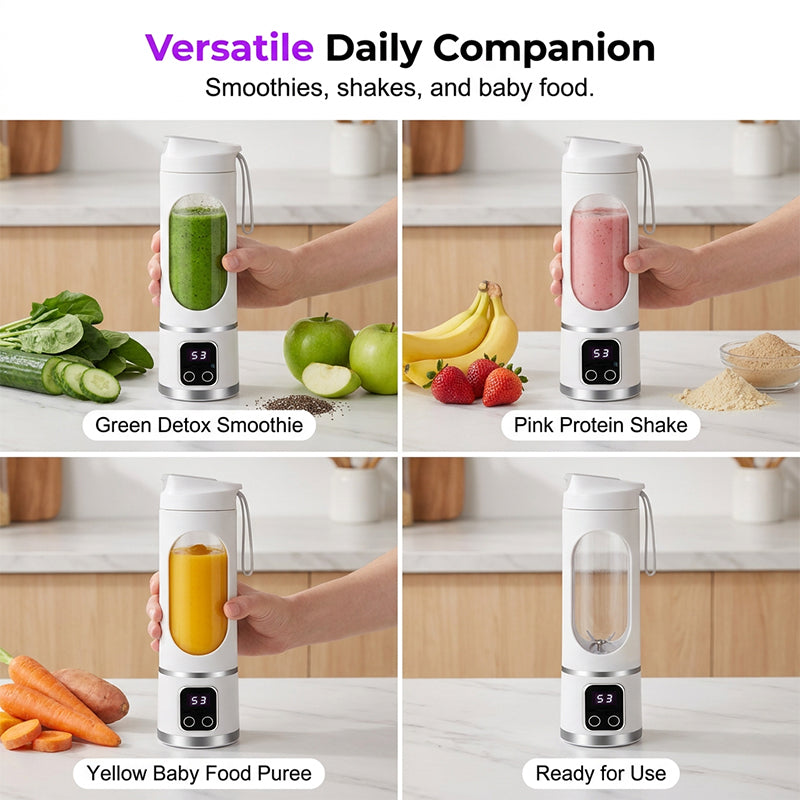 🔥 Portable Cordless Juicer – Ideal for Smoothies, Shakes & On-the-Go Fresh Juice 🥤🍓