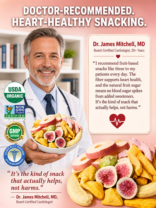 【Recommended by cardiologists and senior nutritionists!】Mixed Fruit and Vegetable Crisps，The whole family will love it!