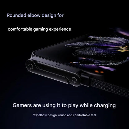 📱240W Braided Fast Charge Cable With Built-in Phone Stand