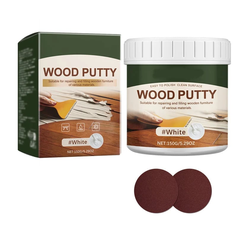 🚪Wood Repair Filler Putty – Fills Cracks & Chips, Smooths Surfaces, Blends with Dark Wood