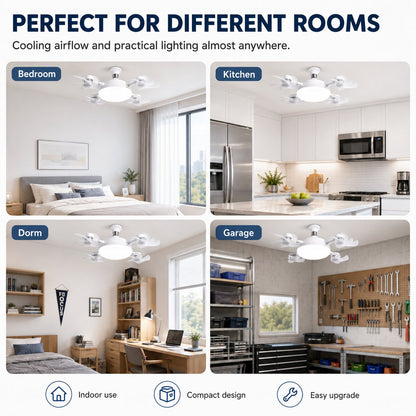 2026 New E27 Socket Ceiling Fan Light