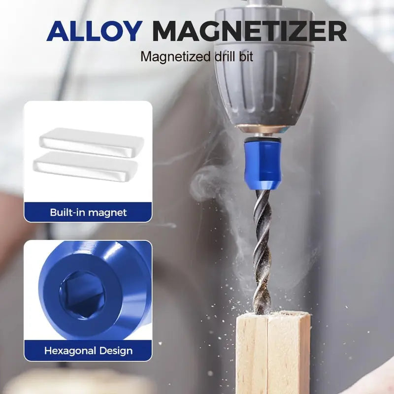 Universal Magnetic Screwdriver Bit Ring, Strong Grip for Drills & Power Tools