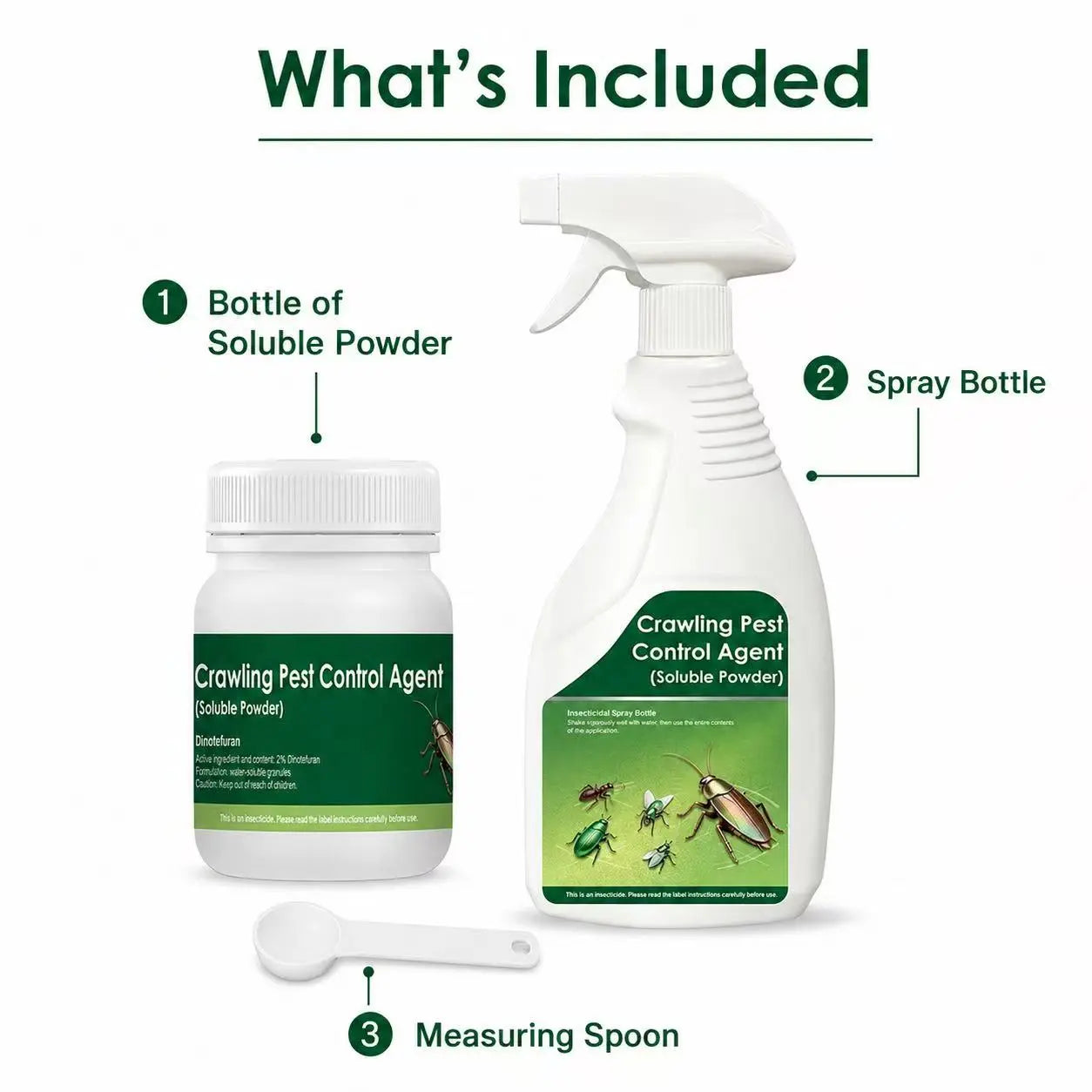 Multi-Purpose Pest Control Kit for Roaches, Ants & Spiders