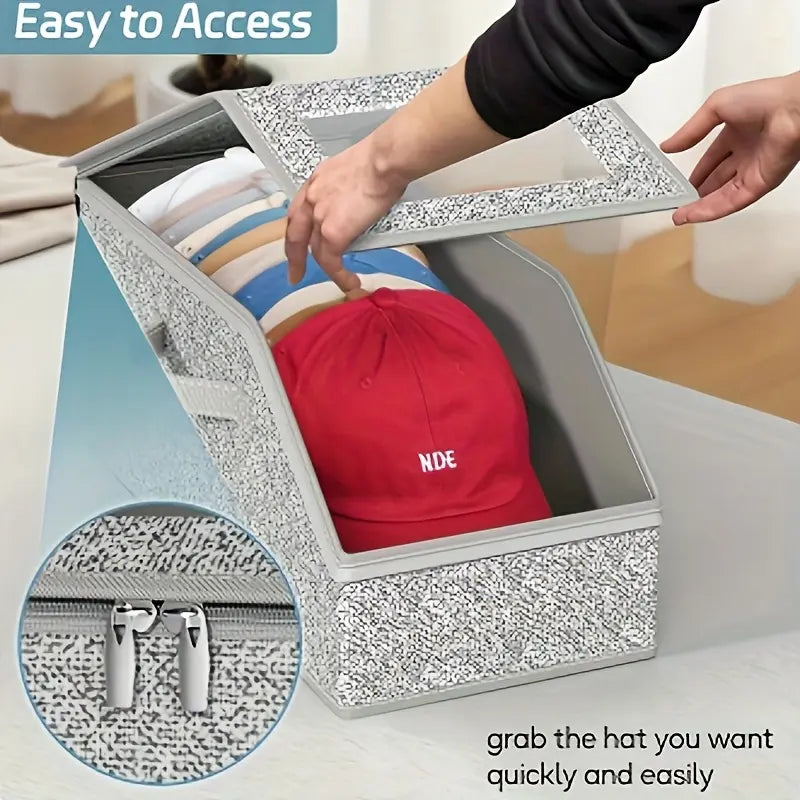 Stackable Cardboard Hat Storage Box Household Wardrobe Cap Organizer
