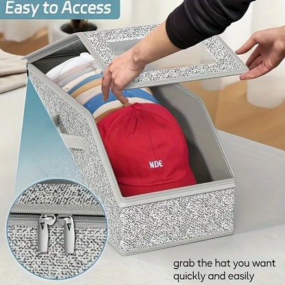 Stackable Cardboard Hat Storage Box Household Wardrobe Cap Organizer