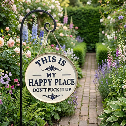 Funny Garden Metal Sign – Vintage Decor